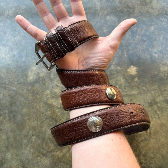 Vintage Other - Beautiful Vintage 90s Bison Leather Belt‎